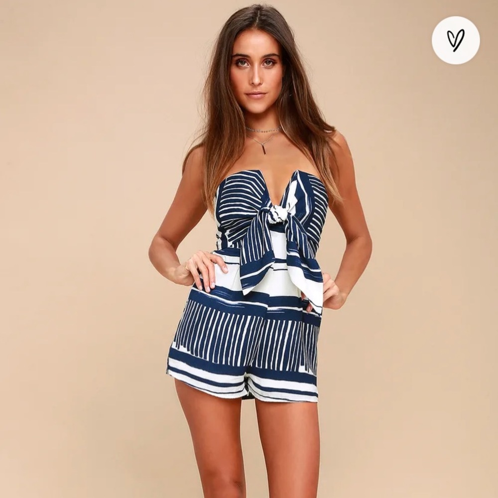 Lulus strapless romper- never worn! Smoke free home